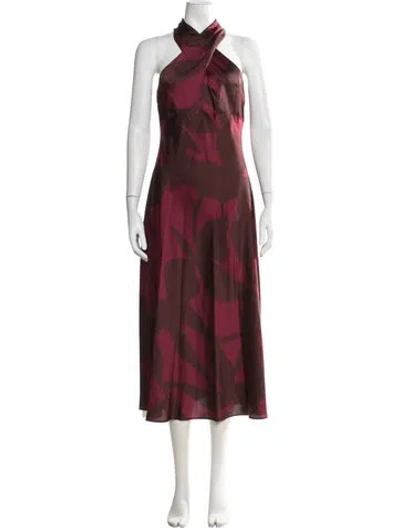 Pre-owned Donna Karan Printed Midi Length Dress W/ Tags In Multi