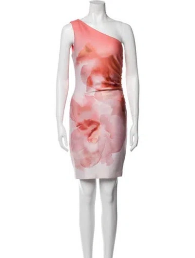 Pre-owned Donna Karan Printed Mini Dress In Pink