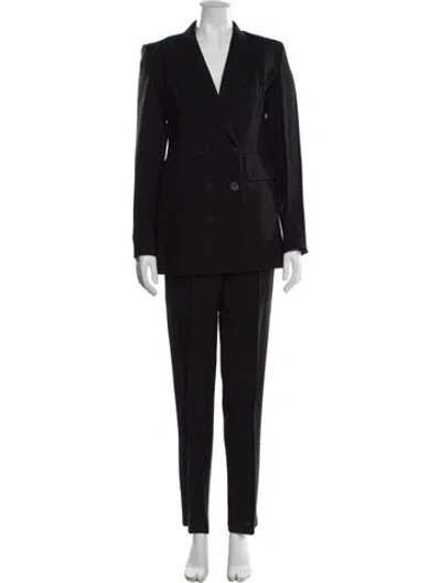 Pre-owned Donna Karan Printed Pantsuit In Black