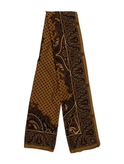 Pre-owned Donna Karan Printed Scarf In Black