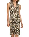 Donna Karan New York Animal Print Asymmetric Dress In Animal Print