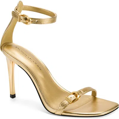 Donna Karan Pryce Metallic Ankle Strap Sandal In Gold