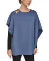 Donna Karan Pullover Cape In Blue
