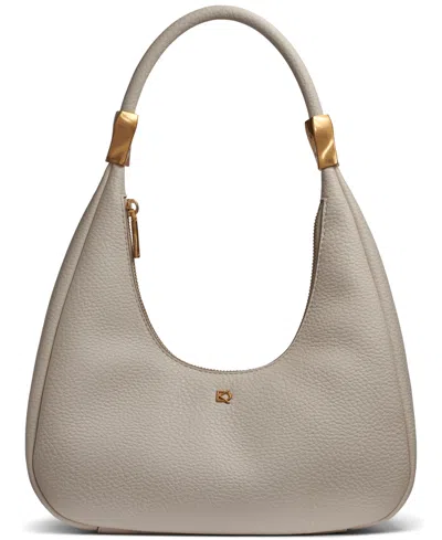 Donna Karan Quogue Leather Small Hobo Shoulder In Gray