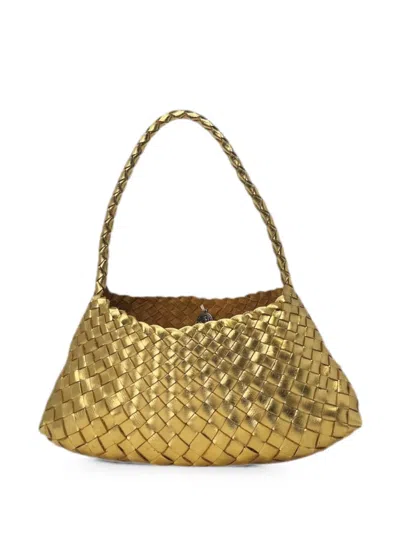 Donna Karan Rosanna Mini Woven Shoulder Bag In White
