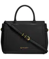Donna Karan Roslyn Top Handle Satchel In Black,gold
