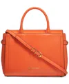 Donna Karan Roslyn Top Handle Satchel In Tangerine