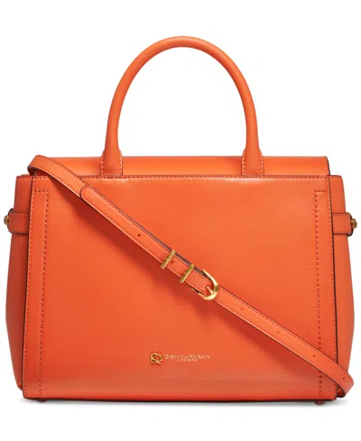 Donna Karan Roslyn Top Handle Satchel In Orange