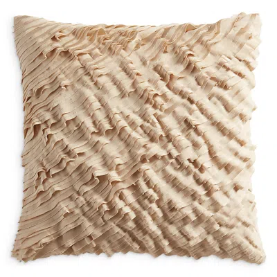 DONNA KARAN RUFFLE DECORATIVE PILLOW, 18 X 18