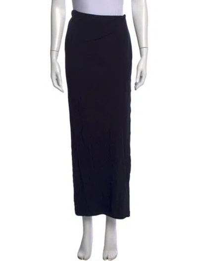 Pre-owned Donna Karan Ruffle Embellishment Long Skirt In Black