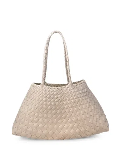 Donna Karan Santa Croce Woven Shoulder Bag In Neutral