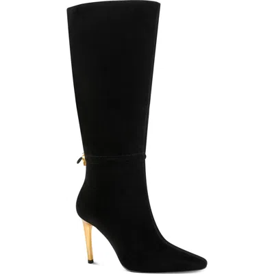 Donna Karan Sariah Suede Boot In Animal Print