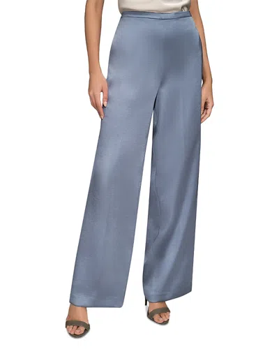 DONNA KARAN SATIN WIDE LEG PANTS