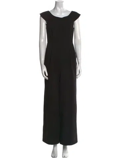 Pre-owned Donna Karan Scoop Neck Jumpsuit In Black