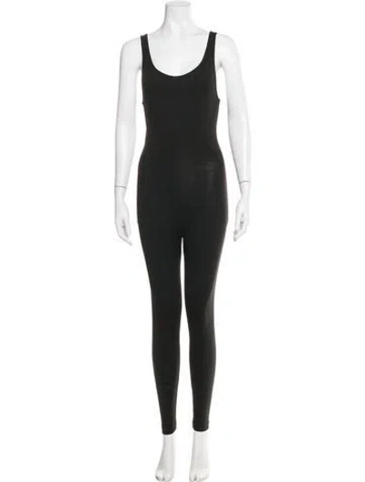 Pre-owned Donna Karan Scoop Neck Jumpsuit In Black