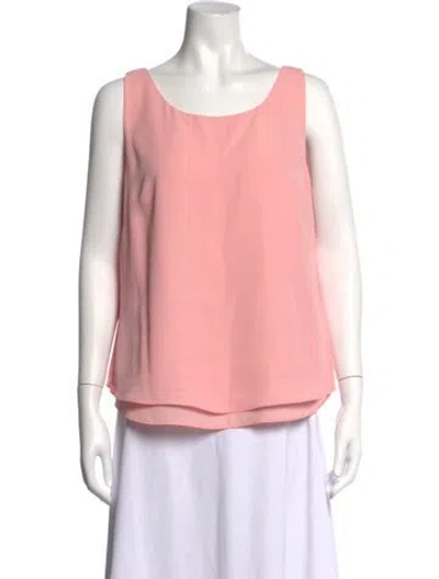 Pre-owned Donna Karan Scoop Neck Sleeveless Top In Pink