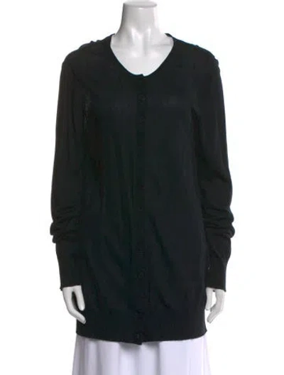 Pre-owned Donna Karan Scoop Neck Sweater In Black