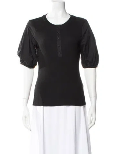 Pre-owned Donna Karan Scoop Neck Sweater In Black