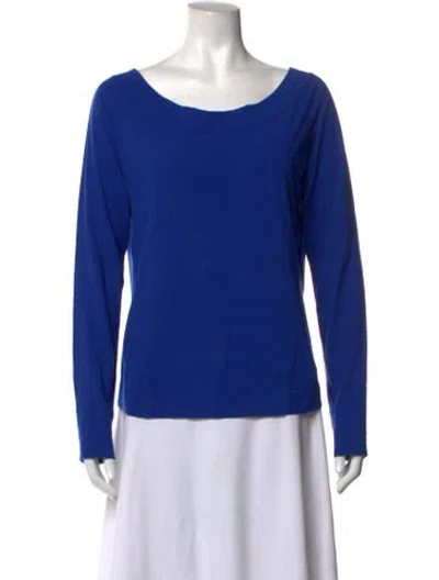 Pre-owned Donna Karan Scoop Neck Sweater In Blue