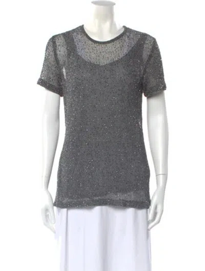 Pre-owned Donna Karan Scoop Neck Sweater In Gray