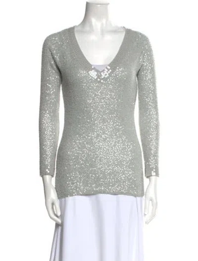 Pre-owned Donna Karan Scoop Neck Sweater In Multi
