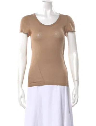 Pre-owned Donna Karan Scoop Neck Sweater In Neutral