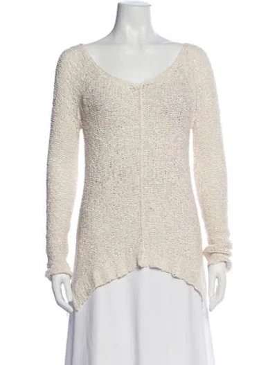 Pre-owned Donna Karan Scoop Neck Sweater In Neutral