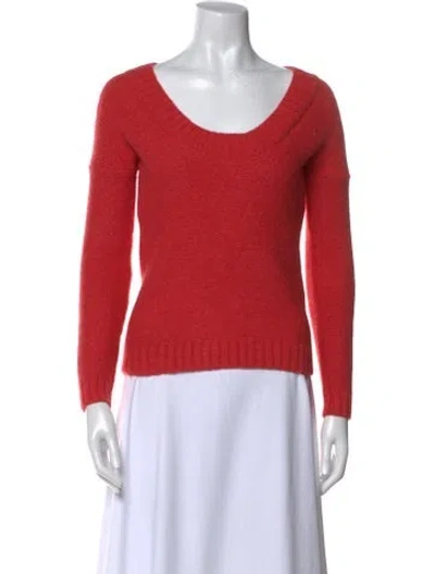 Pre-owned Donna Karan Scoop Neck Sweater In Pink