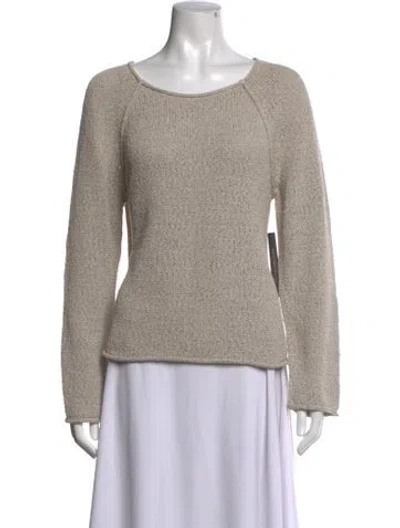 Pre-owned Donna Karan Scoop Neck Sweater W/ Tags In Neutrals