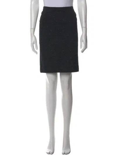 Pre-owned Donna Karan Sequin Embellishments Mini Skirt In Gray