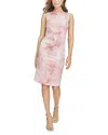 Donna Karan Sequined Cowl Back Dress In Apricot Mu