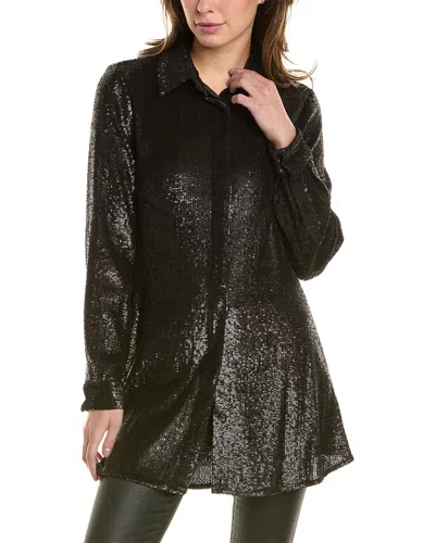 Donna Karan Sequined Tunic In Black