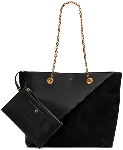 Donna Karan Setauket Tote In Blk,gold