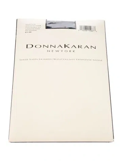 Pre-owned Donna Karan Sheer Satin Tights W/tags In Black