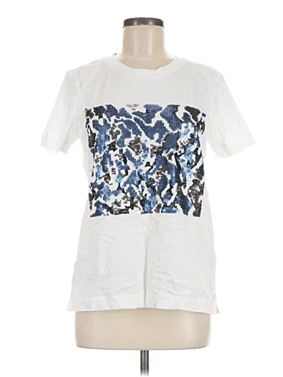 Pre-owned Donna Karan Short Sleeve T-shirt In White