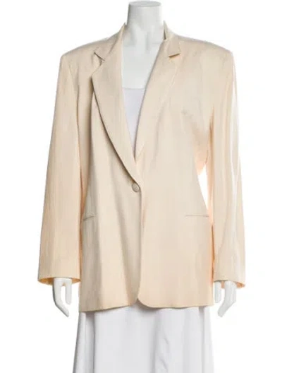 Pre-owned Donna Karan Silk Blazer In Neutral