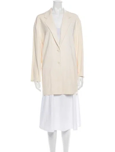 Pre-owned Donna Karan Silk Blazer In Neutral