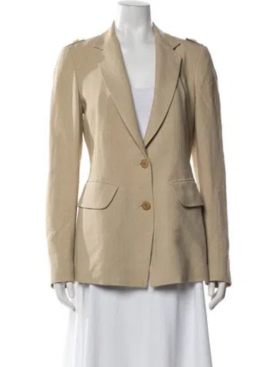 Pre-owned Donna Karan Silk Blazer In Neutrals