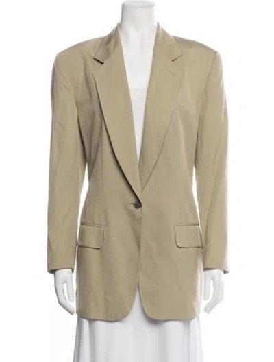 Pre-owned Donna Karan Silk Blazer In Neutrals