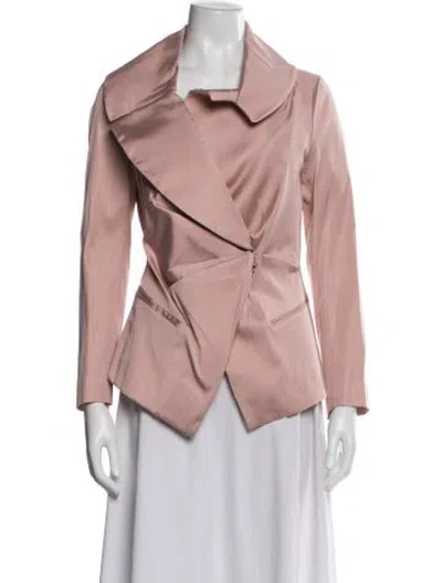 Pre-owned Donna Karan Silk Blazer In Pink