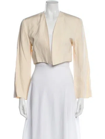 Pre-owned Donna Karan Silk Bolero In Neutral
