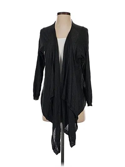 Pre-owned Donna Karan Silk Cardigan Sweater In Black