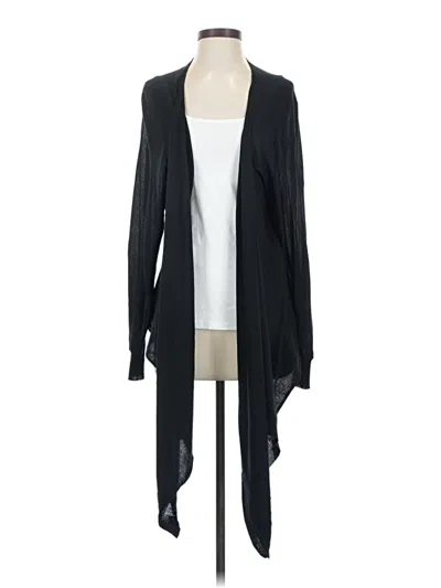 Pre-owned Donna Karan Silk Cardigan Sweater In Black