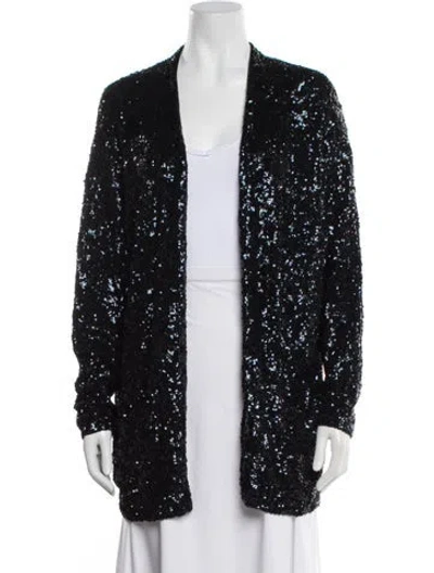 Pre-owned Donna Karan Silk Evening Jacket In Blue