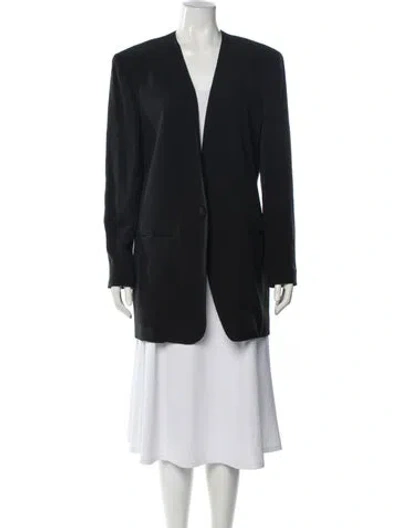 Pre-owned Donna Karan Silk Evening Jacket In Gray