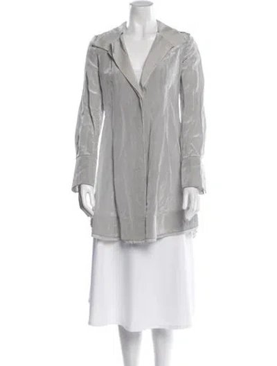 Pre-owned Donna Karan Silk Evening Jacket In Gray