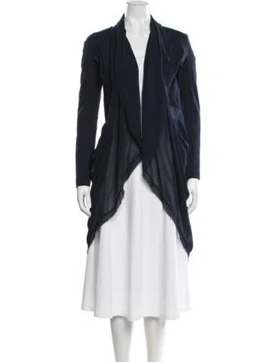 Pre-owned Donna Karan Silk Jacket In Blue