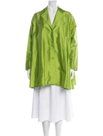 Pre-owned Donna Karan Silk Jacket In Green