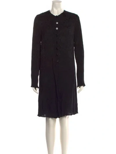 Pre-owned Donna Karan Silk Knee-length Dress In Black