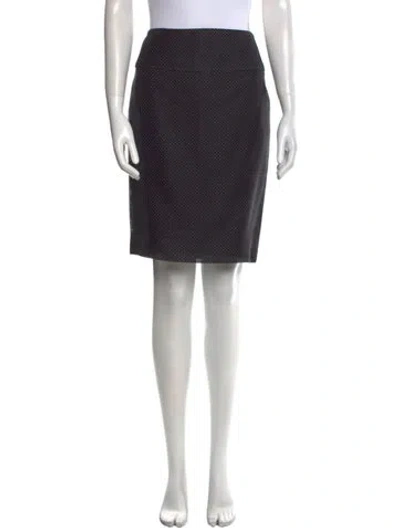 Pre-owned Donna Karan Silk Knee-length Skirt In Black